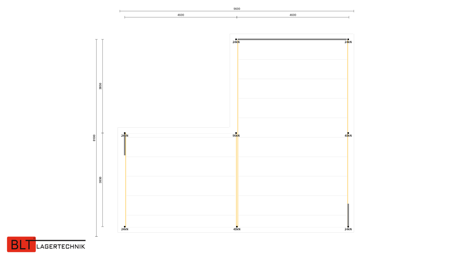 60,00 m² Lagerbühne, Oberkante 300 cm, 500 kg/m², sofort ab Lager, befahrbar mit Hubwagen, Systembühne, Stahlbühne, Lagerebene